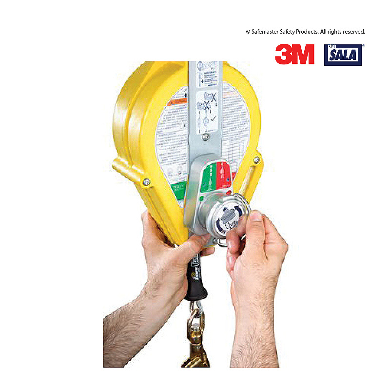 3504555: 3M™ DBI-SALA® Ultra-Lok™ Self-Retracting Lifeline with Rescue,  Stainless Steel Cable, 15m - Safemaster Safety Products